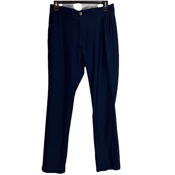 Adidas Navy Golf Pants Stretch Flat Dry Fitting Athletic Mens Size 30X32 - Picture 1 of 12